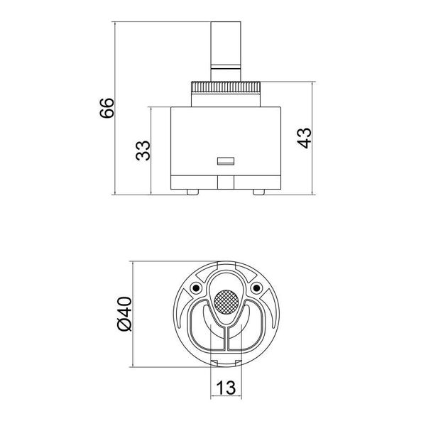 Картридж для змішувача Qtap Spojecti 40 мм QT40MMECO SD00031695 фото