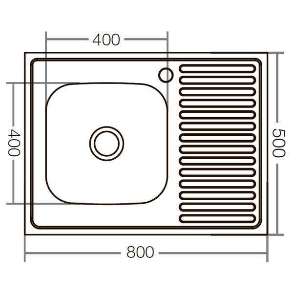 Кухонная мойка накладная Zerix Z8050L-06-160E (Satin) (ZX1612) ZX1612 фото