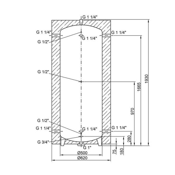 Теплоакумулятор Thermo Alliance TA-TAM-00 300 з ізоляцією 60 мм SD00047692 фото