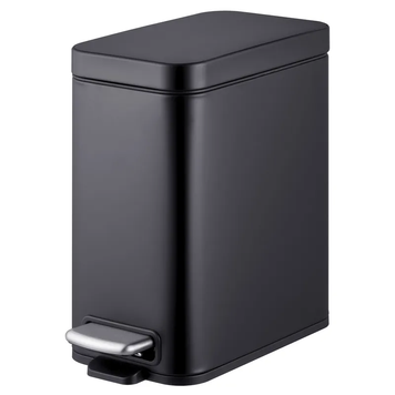 Відро для сміття з плавним закриттям прямокутне Mixxus Premium Quadro-TC0105 Black 5 л колір чорний (MI7061) MI7061 фото