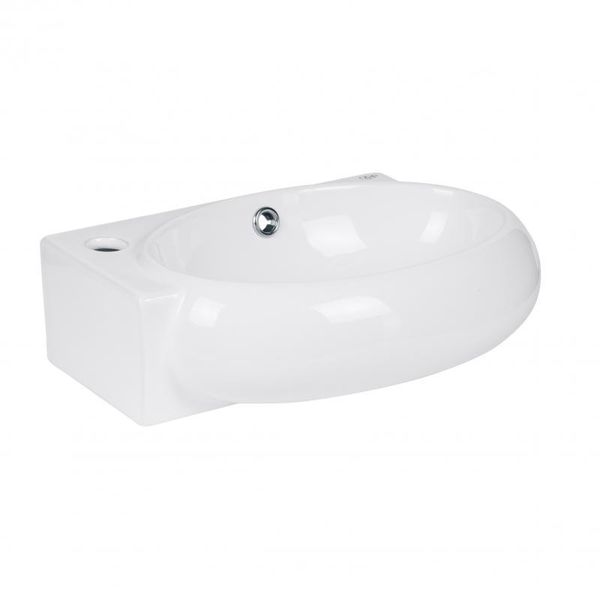 Раковина Qtap Leo 430x290x140 White з донним клапаном QT11115011LW SD00043859 фото