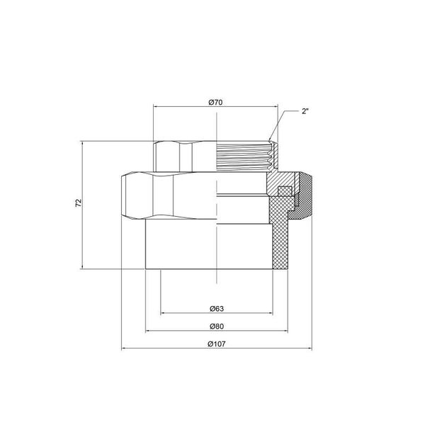 Згін "Американка" PPR Thermo Alliance 63х2" ВР SD00029230 фото