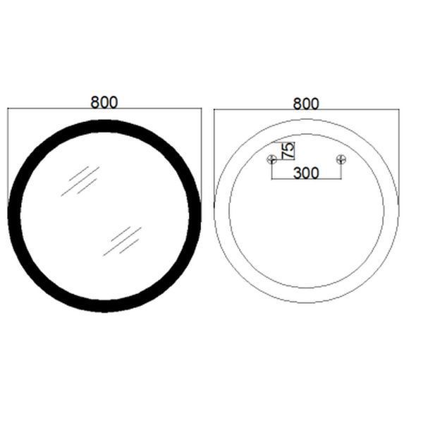 Зеркало Mixxus PLAIN MC10-80 с Led Touch, Anti-fog, димером, регулятором яркости, часами (MI6932) MI6932 фото
