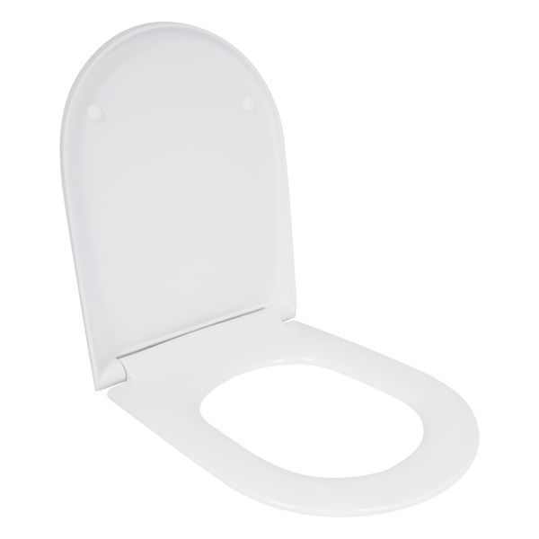 Qtap Сиденье для унитаза (Robin 520, Scorpio 520) 465x363x60 мм, White, с микролифтом, Slim Duroplast, MagLock QTSC179W48916 SD00055040 фото