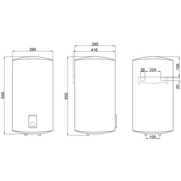 Водонагрівач електричний Thermo Alliance 50 л вертикальний, сухий ТЕН 2,0 кВт D50V20J2 (D)K SD00042039 фото