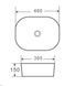 Умывальник накладной керамический Mixxus Premium Diverse-0101 490x395x150mm (MP6484) MP6484 фото 2