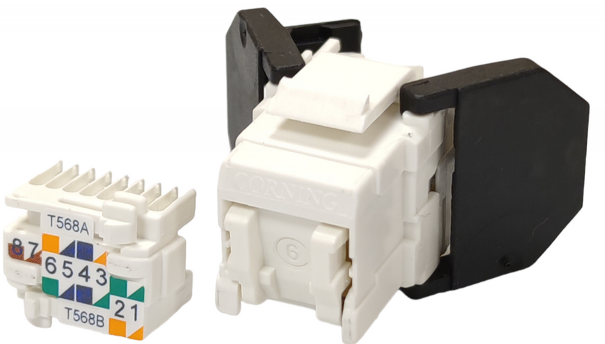 Модуль Corning Keystone UTP RJ45 кат. 6 безінструментальний White (FQ100031241) 18180/48430 фото