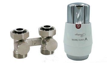 Комплект Vario Term, Standard тип V, Prestige (белый/хром), угловой, PRNYGS0201C/FK (with nipples) 126545 фото
