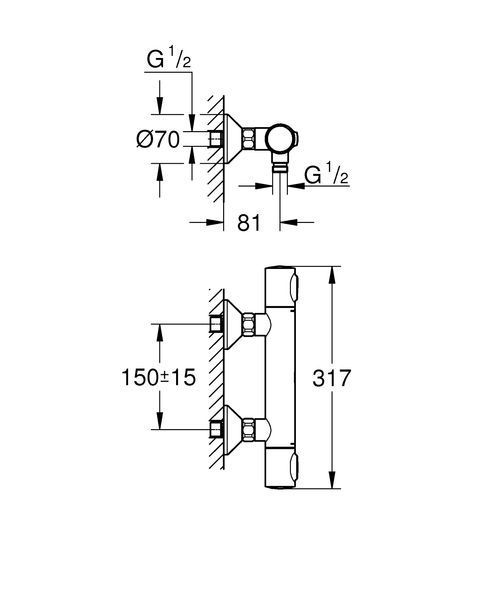 Термостат для душа Grohe Grohtherm 500 (34793000) 34793000 фото