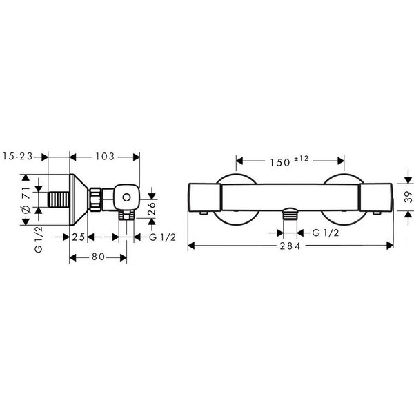 Смеситель для душа термостатический Hansgrohe Ecostat Universal 13122000 SD00031299 фото