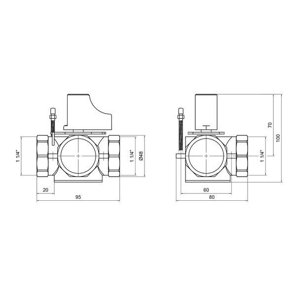 Клапан трехходовой Thermo Alliance Standart 1" 1/4 ВР ручной SF363W32 SD00039028 фото