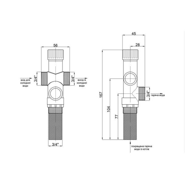 Клапан теплового сброса Icma 3/4" №267, 607 SD00005048 фото