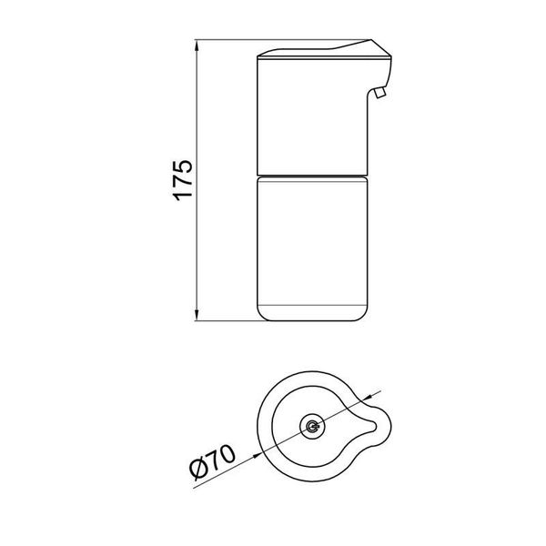 Дозатор для жидкого мыла Qtap Pohodli автоматический 4,5V QT144WH42925 White (Autodávkovač) SD00049039 фото