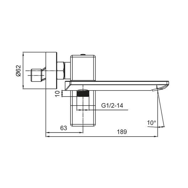 Смеситель для ванны с коротким изливом Koer KB-41010-05 (Цвет черный) (KR3485) KR3485 фото