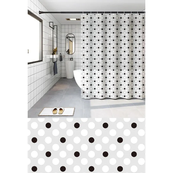 Шторка для ванной Zerix SCP-018-180x200 из PEVA (полиэтиленвинилацетата) (Узор "Круги") (ZX6091) ZX6091 фото