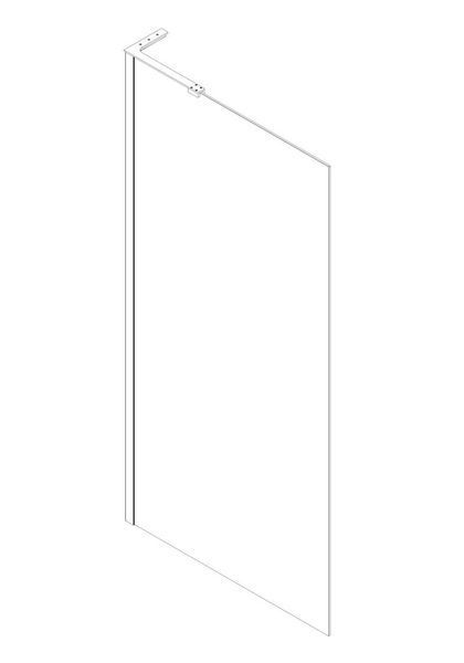 Душевая перегородка Koer SR SP02-100x200-TR-12 Walk-In проз.стекло Easy Clean 8мм, матовое золото (KR5396) KR5396 фото