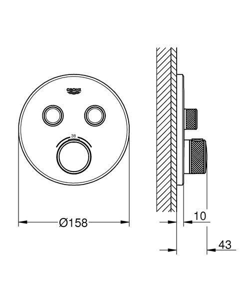 Термостат скрытого монтажа на 2 потребителя Grohe Grohtherm SmartControl (29119000) 29119000 фото