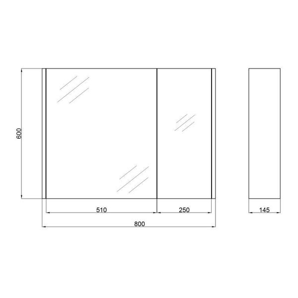 Дзеркальна шафа підвісна Qtap Scorpio 800х600 Graphite QT1477ZP802G SD00044564 фото