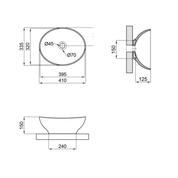 Раковина-чаша Qtap Dove 410х335х145 Matt black QT063078MBMBN SD00052908 фото