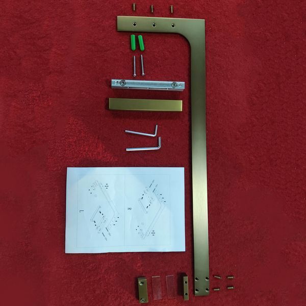 Душевая перегородка Koer SR SP02-100x200-TR-12 Walk-In проз.стекло Easy Clean 8мм, матовое золото (KR5396) KR5396 фото