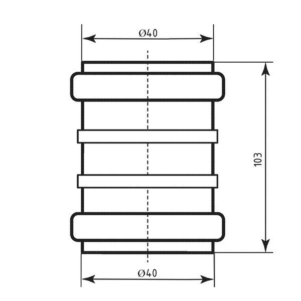 Муфта канализационная двухраструбная Ostendorf-OSMA HT-System PLUS d40 SD00057116 фото