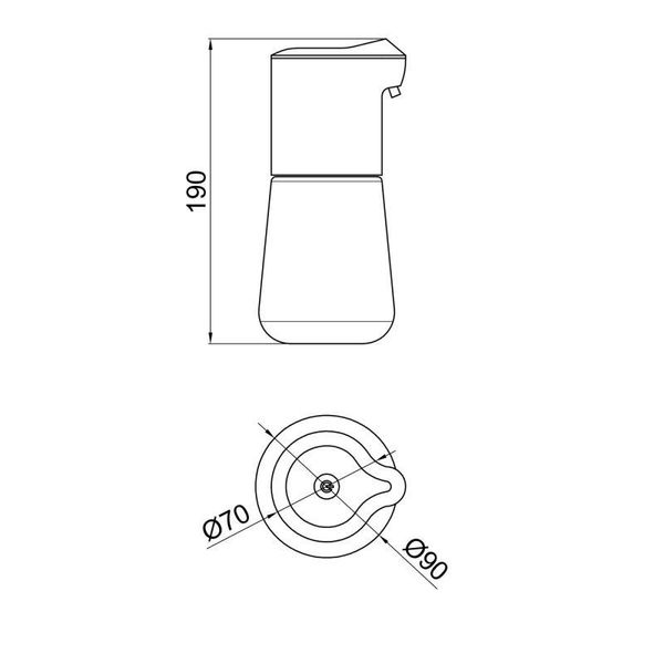 Дозатор для жидкого мыла Qtap Pohodli автоматический 4,5V QT144WH42926 White (Autodávkovač) SD00049040 фото