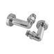 Комплект кранов для полотенцесушителя угловой Koer KR.SET.550 - M1/2''xM1/2'' запорный, хромированный (KR5840) KR5840 фото 2
